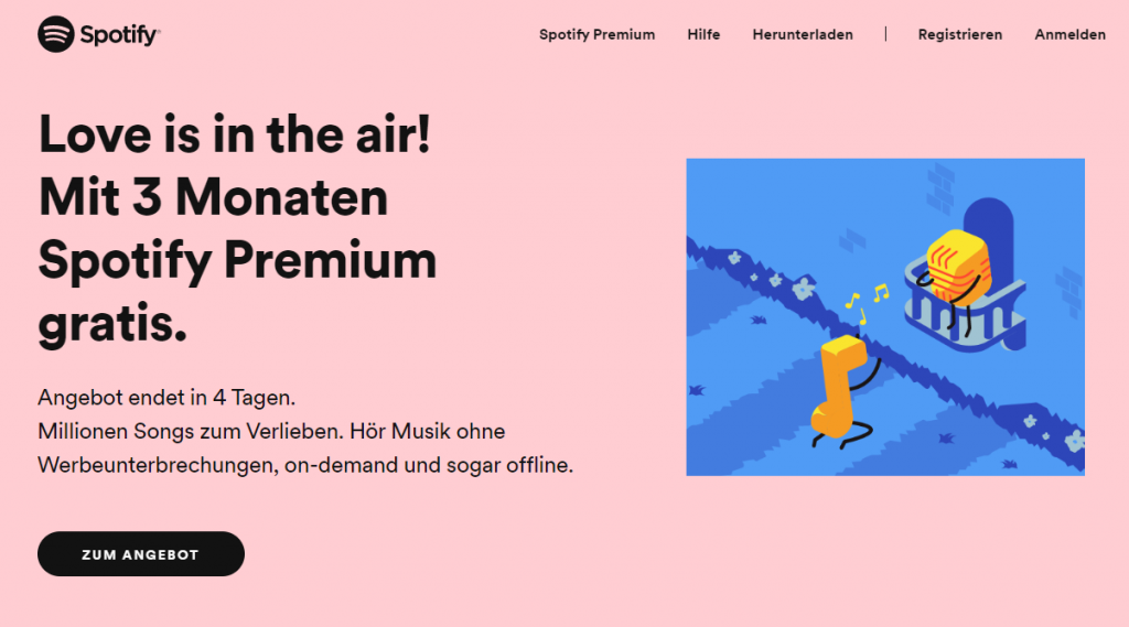 Spotify Landing Page Screenshot